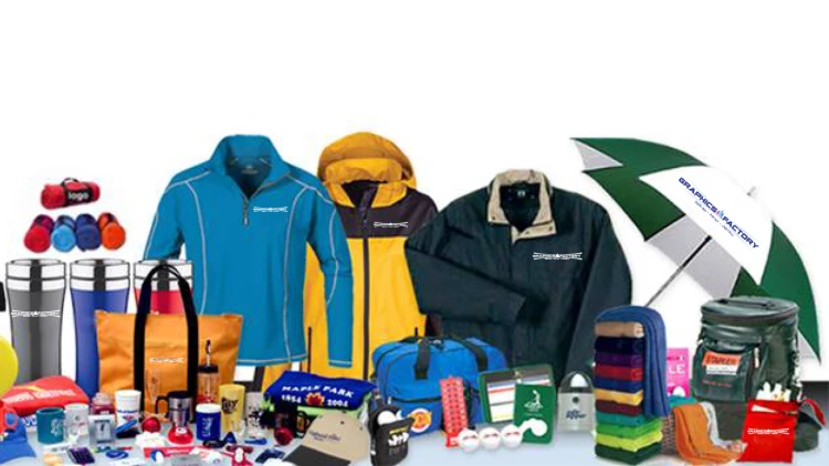 Assortment of branded promotional products