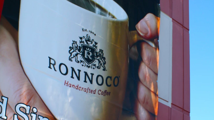 Ronnoco branded vehicle and building graphics installed in St. Louis