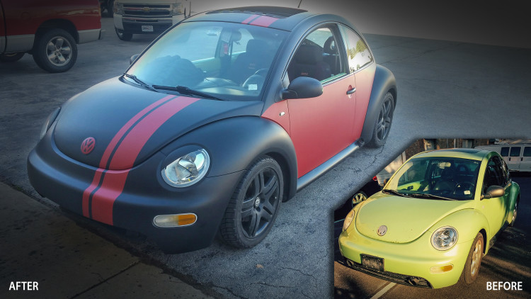 Volkswagen Turbo Bug with full custom vehicle wrap graphics